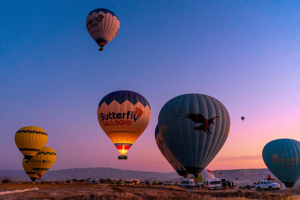 Hot Air Balloon Service with palm View or Desert View